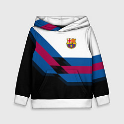 Толстовка-худи детская Barcelona FC: Black style, цвет: 3D-белый