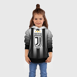 Толстовка-худи детская Juventus FC: New logo, цвет: 3D-черный — фото 2