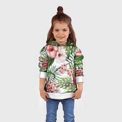 Толстовка-худи детская Таинственный остров, цвет: 3D-белый — фото 2