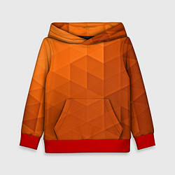 Толстовка-худи детская Orange abstraction, цвет: 3D-красный