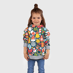 Толстовка-худи детская Новогодний набор, цвет: 3D-меланж — фото 2