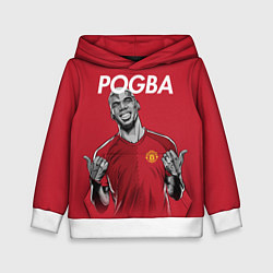 Толстовка-худи детская FC MU: Pogba, цвет: 3D-белый