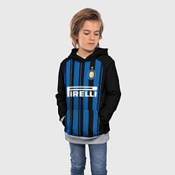 Толстовка-худи детская Inter FC: Home 17/18, цвет: 3D-меланж — фото 2
