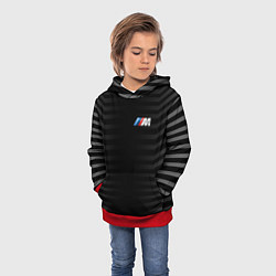 Толстовка-худи детская BMW M BLACK & GREY, цвет: 3D-красный — фото 2