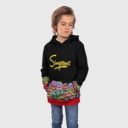 Толстовка-худи детская Simpsons Donuts, цвет: 3D-красный — фото 2