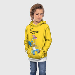 Толстовка-худи детская Simpsons Family, цвет: 3D-белый — фото 2
