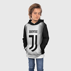 Толстовка-худи детская FC Juventus: Silver Original, цвет: 3D-белый — фото 2