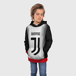 Толстовка-худи детская FC Juventus: Silver Original, цвет: 3D-красный — фото 2