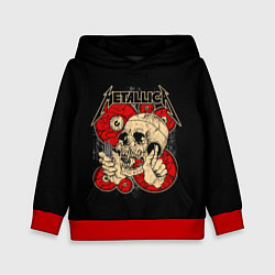Толстовка-худи детская Metallica Skull, цвет: 3D-красный