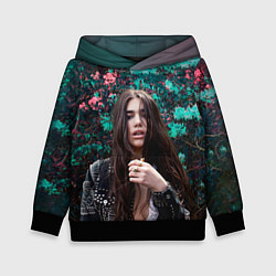 Толстовка-худи детская Dua Lipa: Floral, цвет: 3D-черный