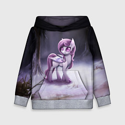 Толстовка-худи детская Violet Pony, цвет: 3D-меланж