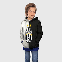 Толстовка-худи детская FC Juventus W&B, цвет: 3D-синий — фото 2
