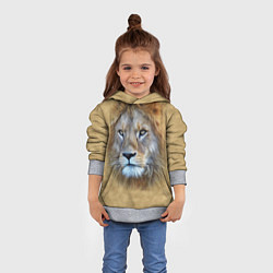 Толстовка-худи детская Песчаный лев, цвет: 3D-меланж — фото 2