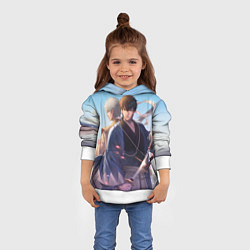 Толстовка-худи детская Gintama, цвет: 3D-белый — фото 2