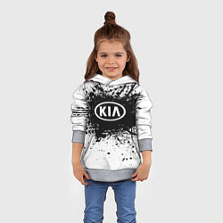 Толстовка-худи детская KIA: Black Spray, цвет: 3D-меланж — фото 2