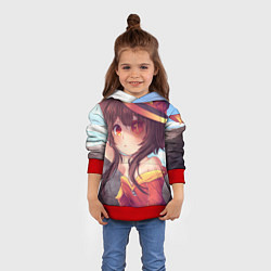Толстовка-худи детская KonoSuba, цвет: 3D-красный — фото 2