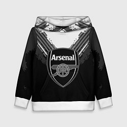 Толстовка-худи детская FC Arsenal: Black Style, цвет: 3D-белый