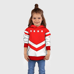 Толстовка-худи детская Звезды Спартака, цвет: 3D-красный — фото 2