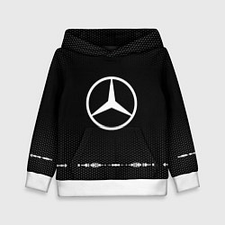 Толстовка-худи детская Mercedes: Black Abstract, цвет: 3D-белый