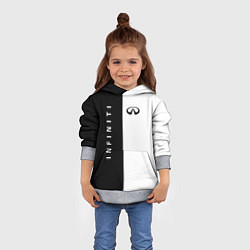 Толстовка-худи детская Infiniti: Black & White, цвет: 3D-меланж — фото 2
