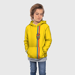 Толстовка-худи детская Молдавия: лента с гербом, цвет: 3D-меланж — фото 2