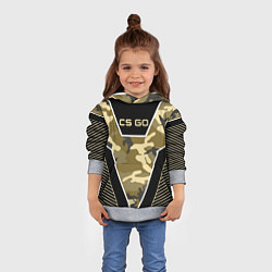 Толстовка-худи детская CS:GO Khaki Camo, цвет: 3D-меланж — фото 2