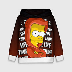 Детская толстовка Bart: Thug Life