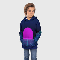 Толстовка-худи детская Digital Sunrise, цвет: 3D-синий — фото 2