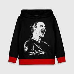 Толстовка-худи детская Zlatan Ibrahimovic, цвет: 3D-красный