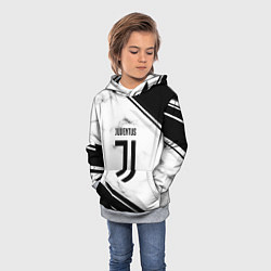 Толстовка-худи детская Juventus, цвет: 3D-меланж — фото 2