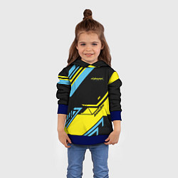 Толстовка-худи детская Cyberpunk 2077: Samurai, цвет: 3D-синий — фото 2