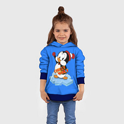 Толстовка-худи детская Chilly Willy, цвет: 3D-синий — фото 2