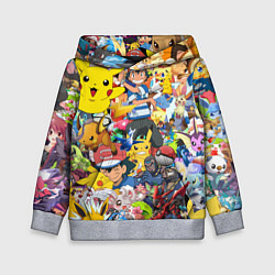 Толстовка-худи детская Pokemon Bombing, цвет: 3D-меланж