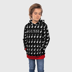 Толстовка-худи детская GUSSI Black, цвет: 3D-красный — фото 2