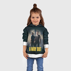 Толстовка-худи детская A Way Out, цвет: 3D-белый — фото 2