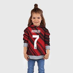 Толстовка-худи детская Ronaldo 7: Red Sport, цвет: 3D-меланж — фото 2