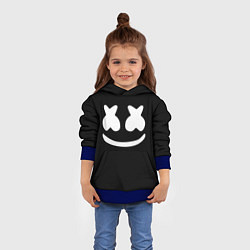Толстовка-худи детская Marshmello: Black Face, цвет: 3D-синий — фото 2