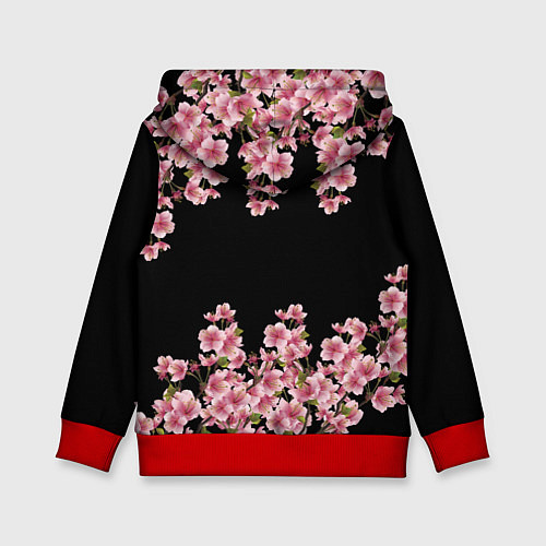 Детская толстовка Black Pink: Delicate Sakura / 3D-Красный – фото 2