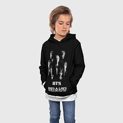 Толстовка-худи детская BTS Group, цвет: 3D-белый — фото 2