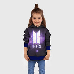 Толстовка-худи детская BTS: Violet Space, цвет: 3D-синий — фото 2
