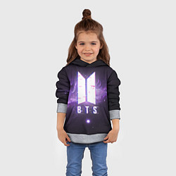 Толстовка-худи детская BTS: Violet Space, цвет: 3D-меланж — фото 2