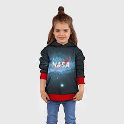 Толстовка-худи детская NASA: Space Light, цвет: 3D-красный — фото 2