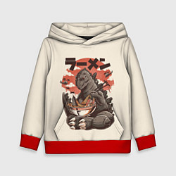Толстовка-худи детская Godzilla Eat, цвет: 3D-красный
