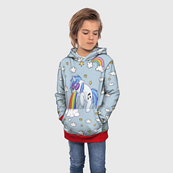 Толстовка-худи детская Рарити пони, цвет: 3D-красный — фото 2