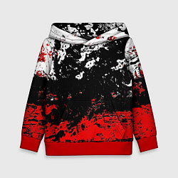 Толстовка-худи детская Брызги красок, цвет: 3D-красный