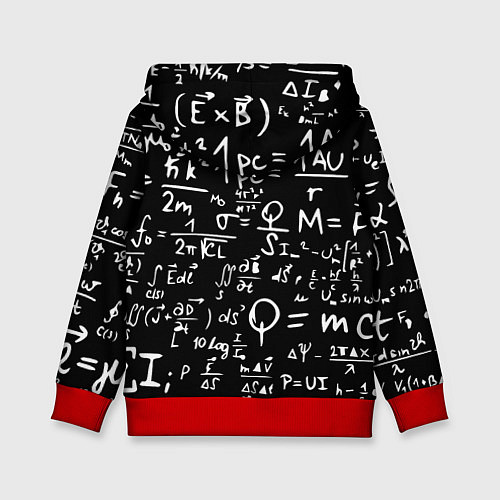 Детская толстовка E=mc2: Black Style / 3D-Красный – фото 2