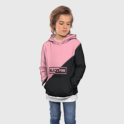 Толстовка-худи детская Black Pink, цвет: 3D-белый — фото 2