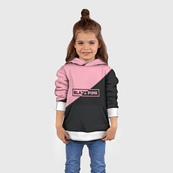 Толстовка-худи детская Black Pink, цвет: 3D-белый — фото 2