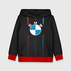 Толстовка-худи детская BMW: Three Lines, цвет: 3D-красный