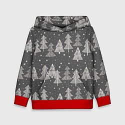 Детская толстовка Grey Christmas Trees